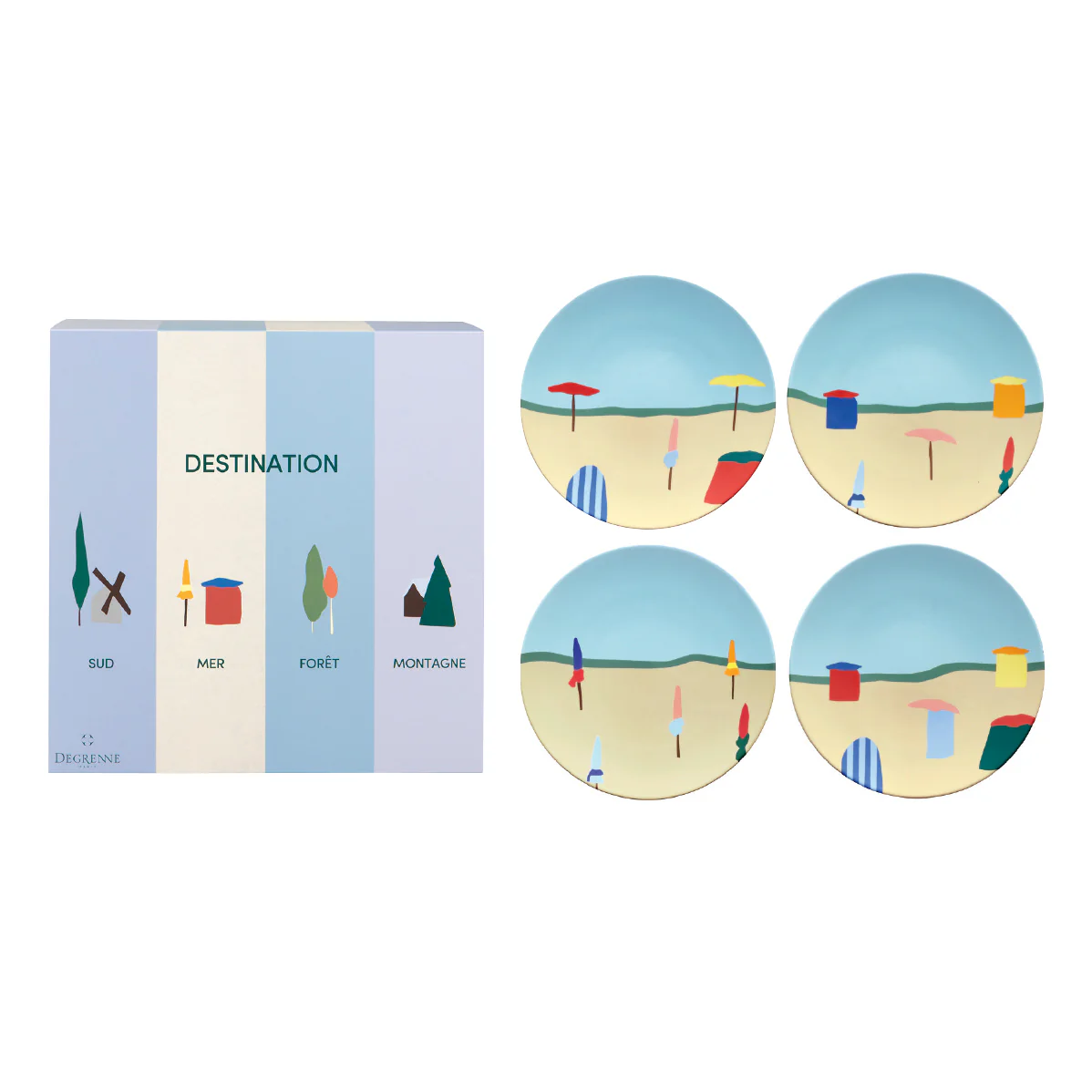 Coffret 4 assiettes Ă dessert