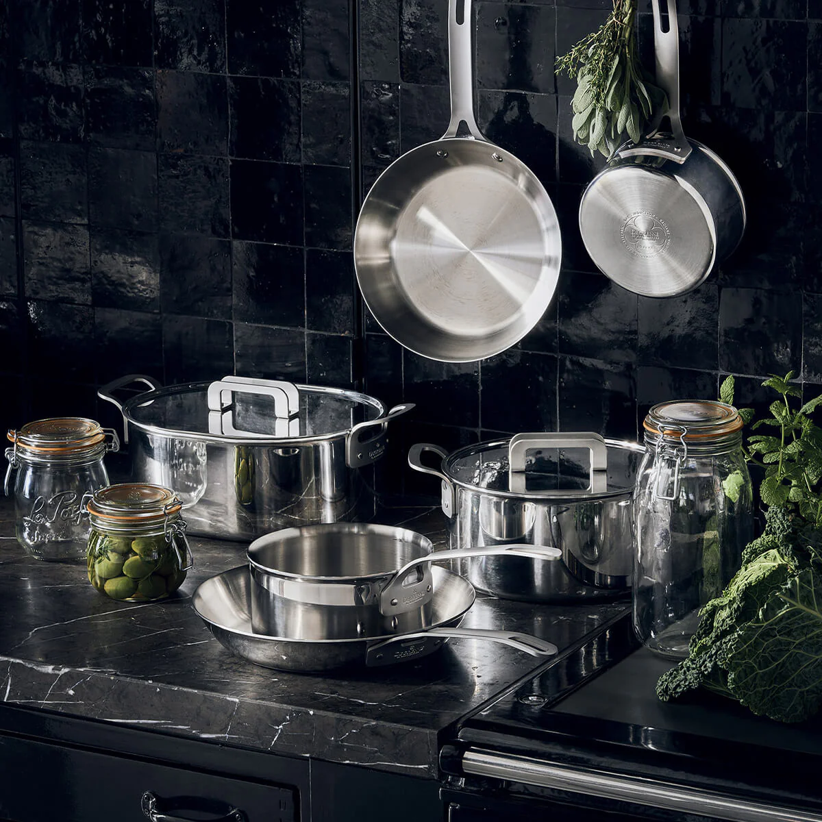 Cocotte inox 24 cm avec couvercle - Image 3