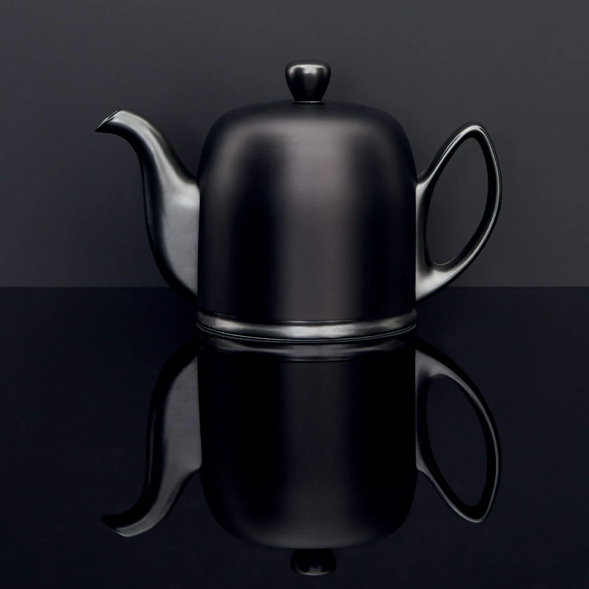 Théière 2 tasses cloche noire - Image 2