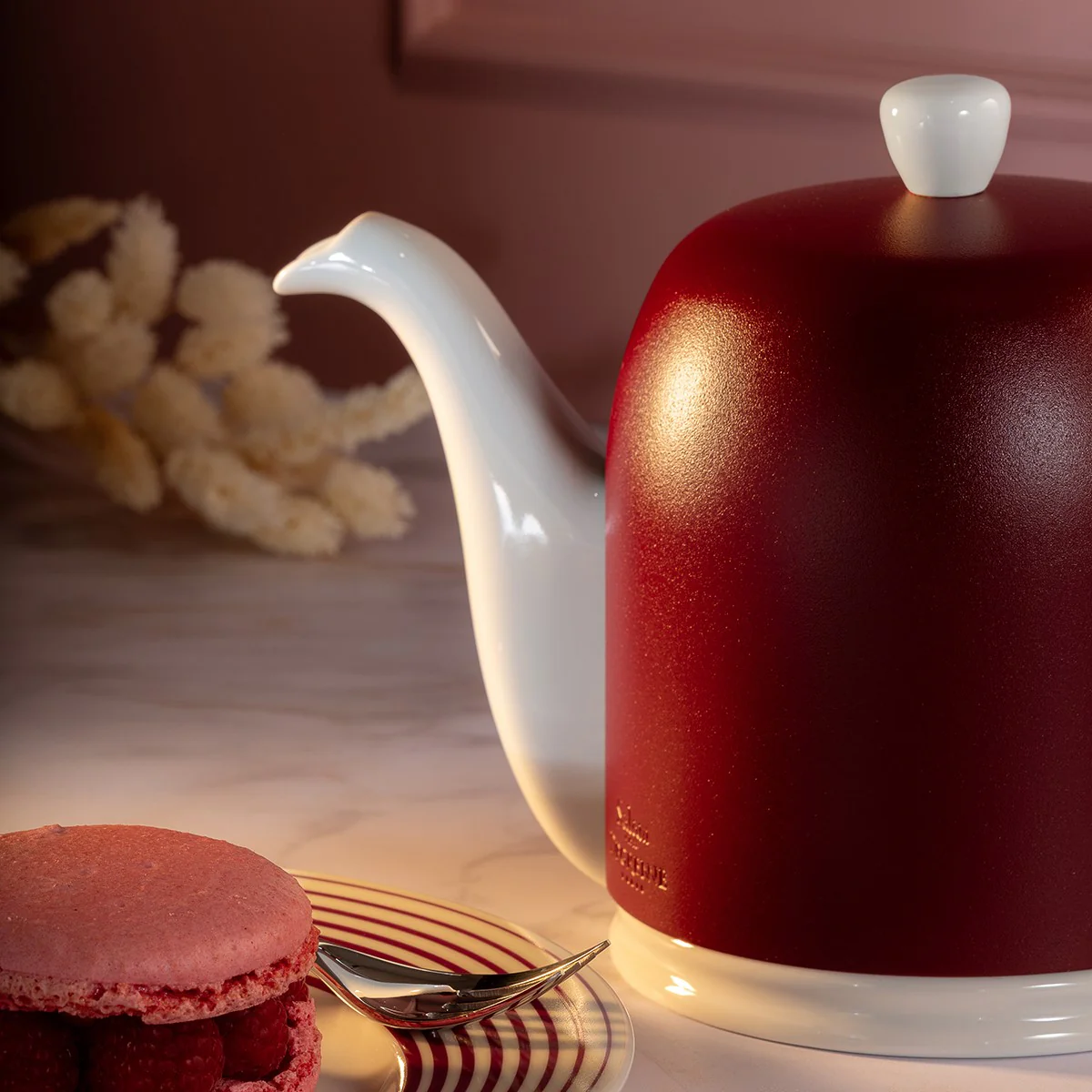 Théière 4 tasses cloche bordeaux - Image 2